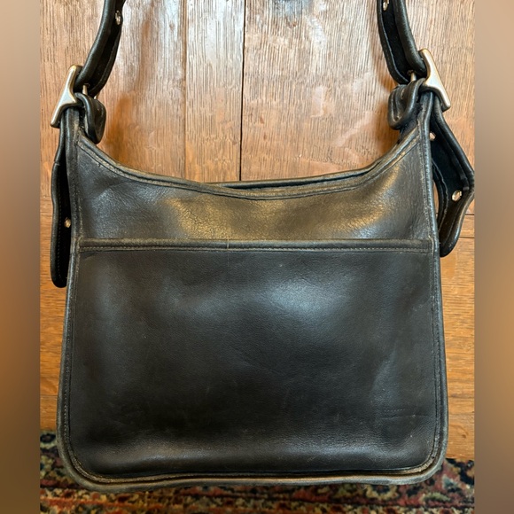 Vintage Coach Black Leather 9966 Legacy Zip Shoulder Bag - Picture 6 of 15